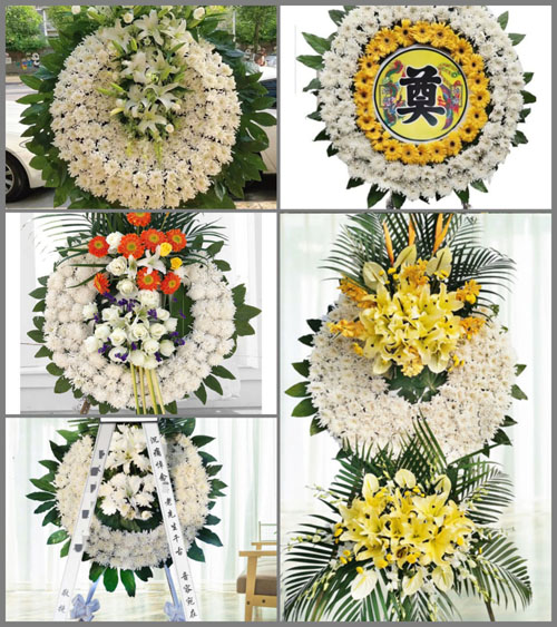 山东青岛平度市大泽山镇东五甲村花圈速递